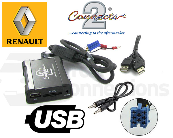Renault USB adapter CTARNUSB003 for Megane Clio Laguna Scenic Twingo Kangoo with Update List or Tuner List radio